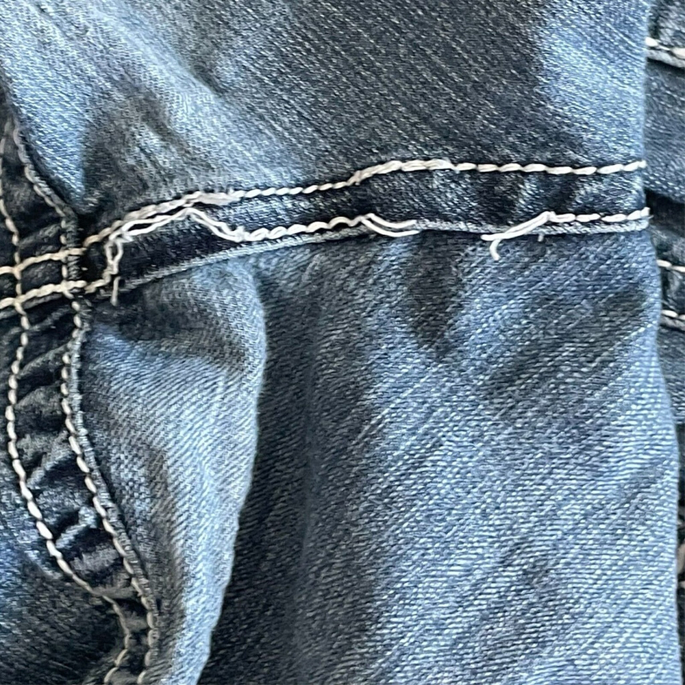 Seven7 Jeans Blue Bootcut Rhinestone Size 12 - Picture 7 of 13
